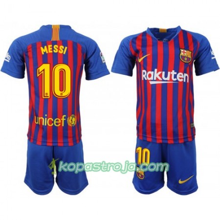 Billiga Fotbollströjor FC Barcelona Messi 10 Barn Hemma tröja 2018/19 Kortärmad